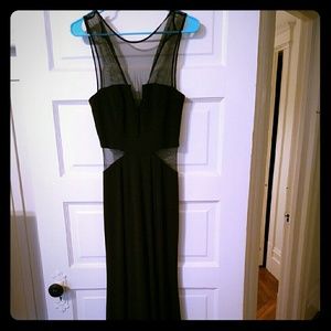 Stunning black mesh gown