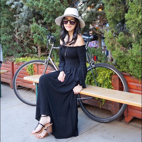 Black maxi dress