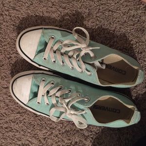 mint blue converse