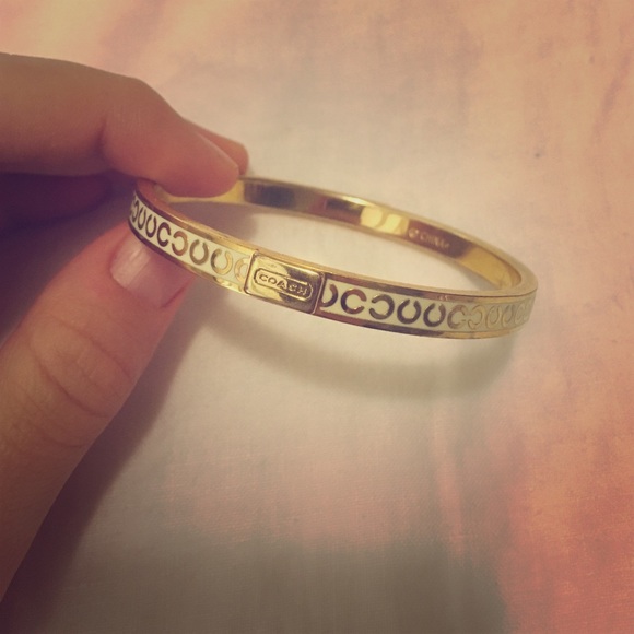 Coach bracelet gold and white
