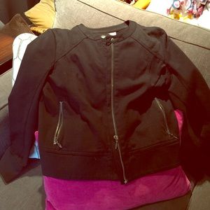 Lightweight universal black cotton jacket petite