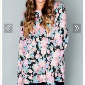 Show me your mumu floral sweatshirt