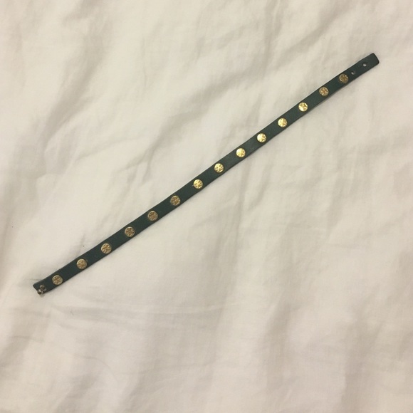 Tory Burch green/gold wrap bracelet (or choker)