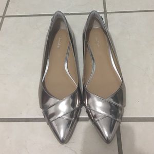 Metallic silver flats