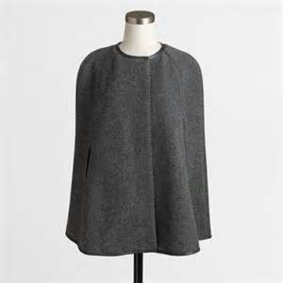 J.crew gray wool cape