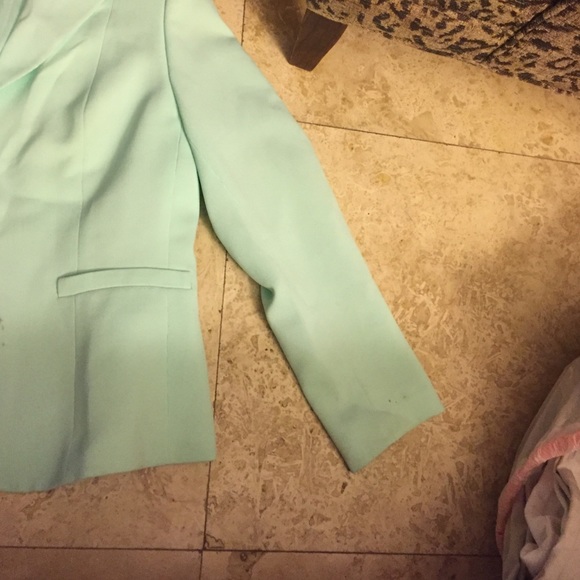 Seafoam green button up Jacket - Picture 3 of 4