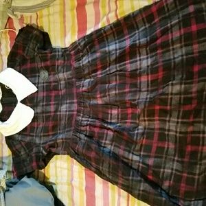 Disturbia Clothing Alien plaid collard dress