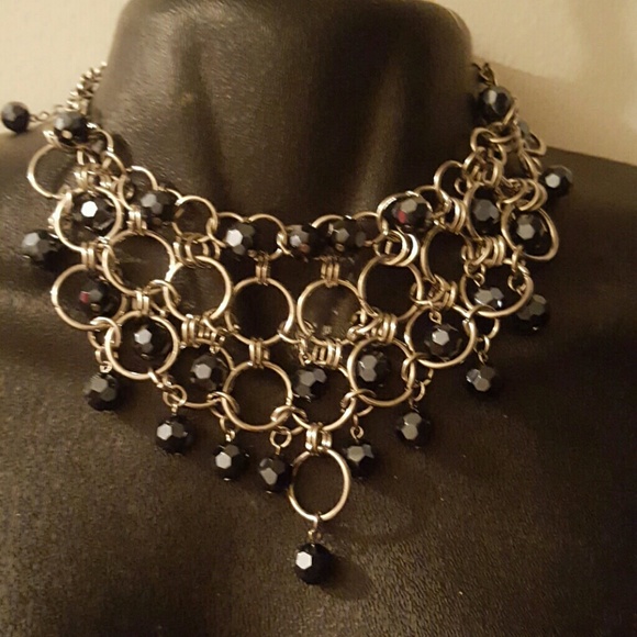 HOST PICK 12/30--Statement necklace black n silver