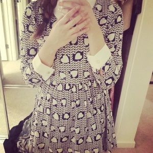 Super cute heart print dress