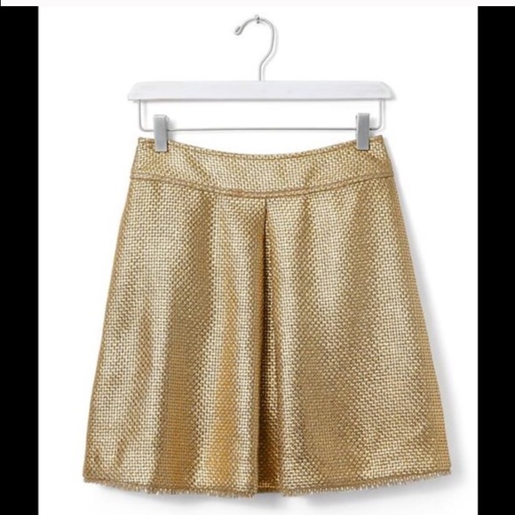 Banana Republic Coated Tweed Inverted Pleat Skirt - Picture 3 of 4