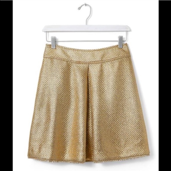 Banana Republic Coated Tweed Inverted Pleat Skirt - Picture 4 of 4