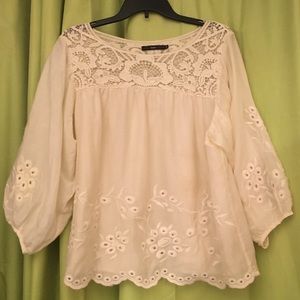 Cream boho shirt//Make an offer!! 💥🙋🏼💃🏼