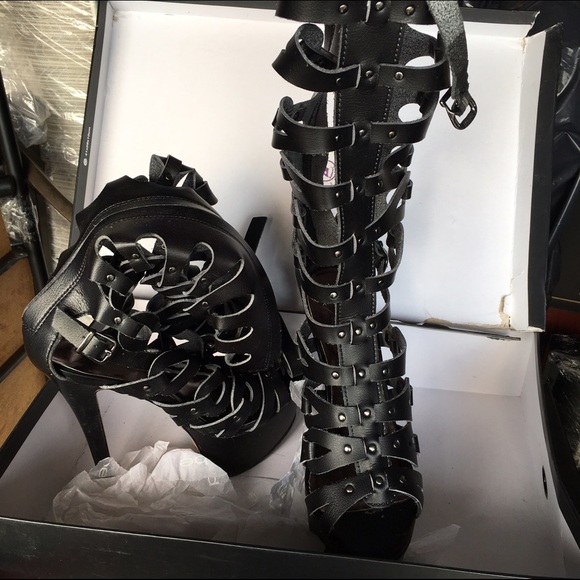 BeBe leather gladiator sandal heels - Picture 1 of 4