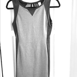 Gray and black dress