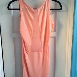 Coral colored mini dress