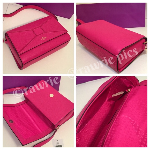 SALE Kate Spade pebbled leather bow Crossbody - Picture 2 of 3