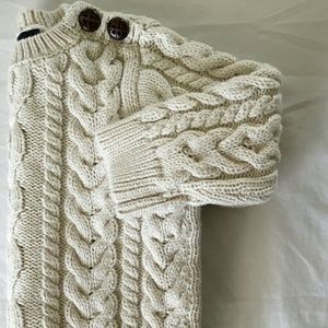 Fisherman Knit Cable Sweater