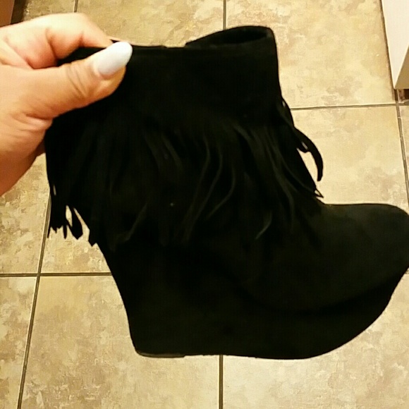 N W/O T Wedged Heel Boots