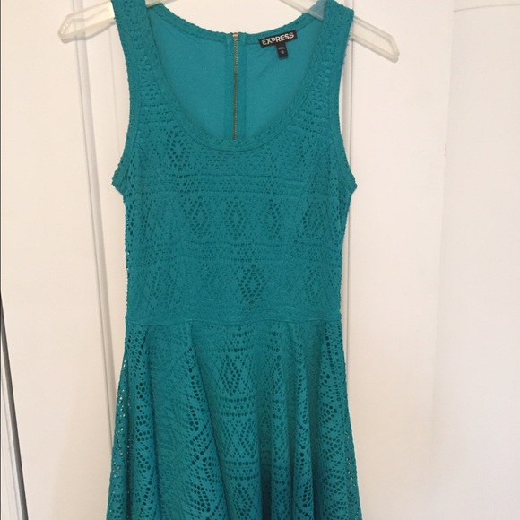 Teal Express Tribal Print Skater Dress XS