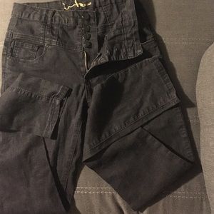 High Waisted Black Denim Jeans