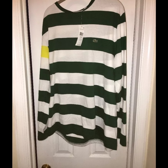 Lacoste long sleeve Tee green and white xxl