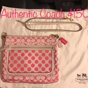 Coach Purse;Poppy;Polka dots;New