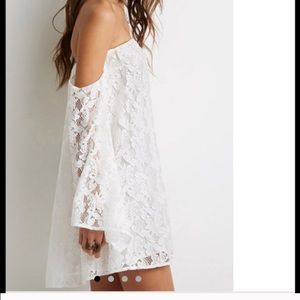 Lace off the shoulder dress