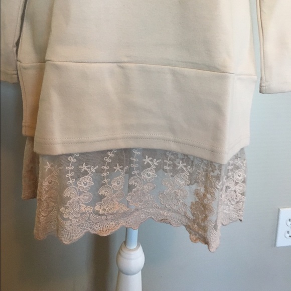 ‼️FINAL SALE‼️Apricot tunic/dress with lace - Picture 4 of 4