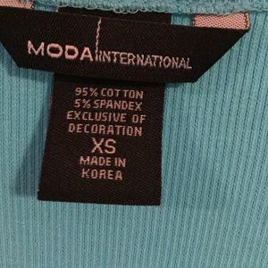 Moda International Turquoise Beaded Dress