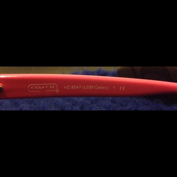 Coach Tortoise and Fuchsia Sunglasses - Picture 3 of 4