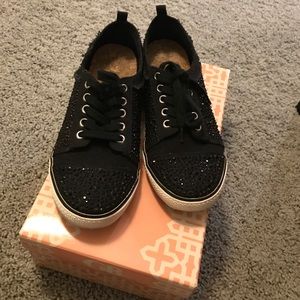 Gianni Bini black rhinestone sneakers