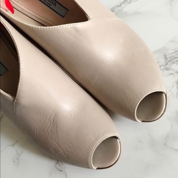 Prada Asymmetric Peep-Toe Booties 💞 39.5 - Picture 8 of 8