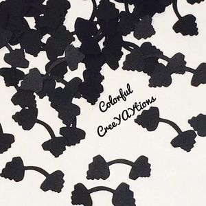 Handmade Bent Barbell confetti- set of 50