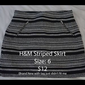 H&M Striped Skirt