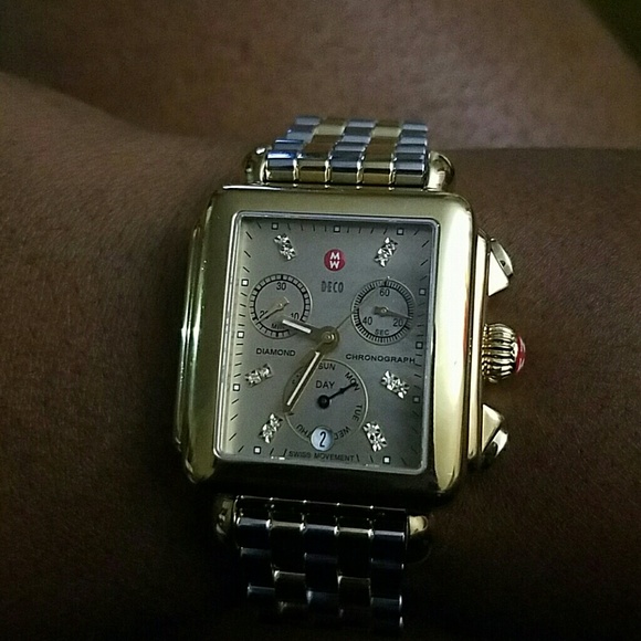 Refurbished Gold Deco diamond markersand gold dial - Picture 1 of 4