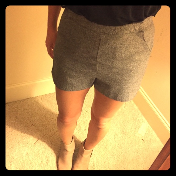 High waisted, urban outfitters, dark grey shorts