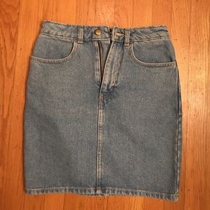 American Apparel Denim Pencil Skirt
