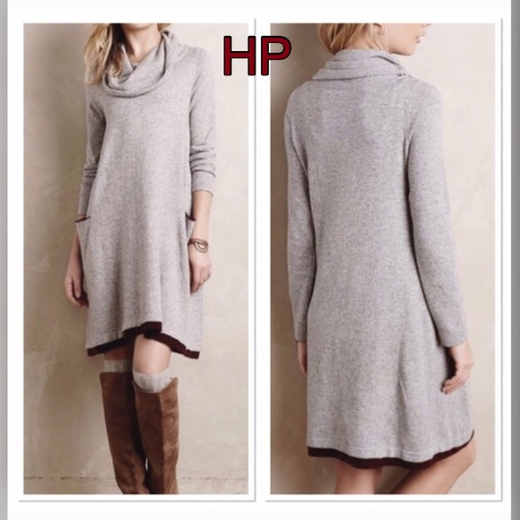 Boutique Dresses & Skirts - ‼️Last One‼️Gray Cowl Neck Dress with Pockets