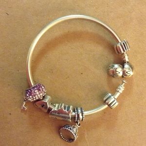 AUTHENTIC Pandora bangle bracelet w or w/o charms!