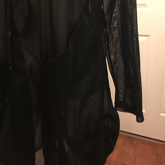 TRIBAL Brand Sheer Double Front Pocket Button Up - Picture 2 of 4