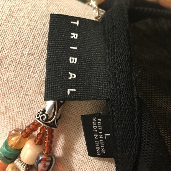 TRIBAL Brand Sheer Double Front Pocket Button Up - Picture 4 of 4