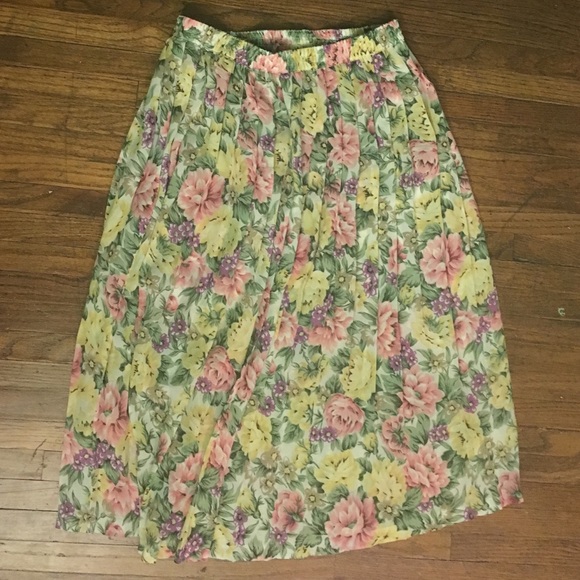 Vintage Floral Skirt