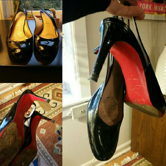 Christian Louboutin heels in black patent leather