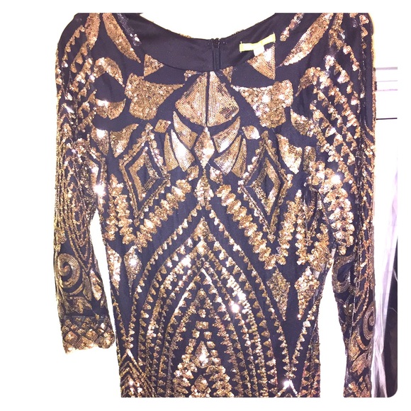 Gold Gianni Bini Sequins Dress