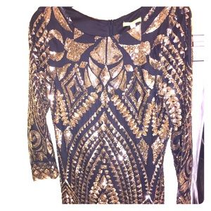 Gold Gianni Bini Sequins Dress