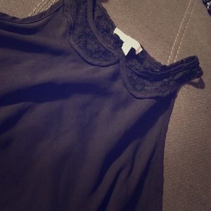 Racetrack Tank Top with Lace Detailing