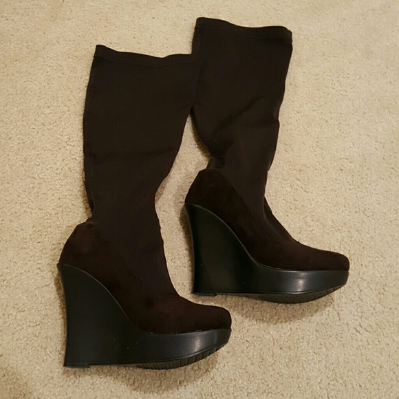 Wedge over the knee boots - Picture 1 of 2