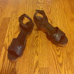 Navy Blue Tory Burch Wedge Sandal