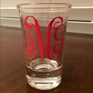 Monogrammed shot glass