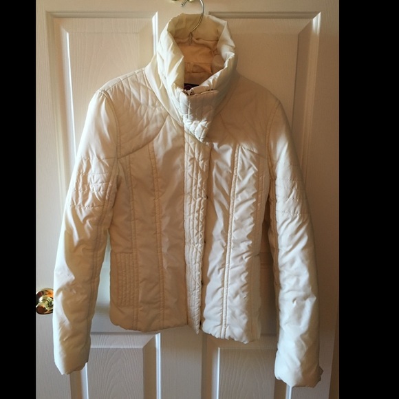 Mango Waterproof cream jacket